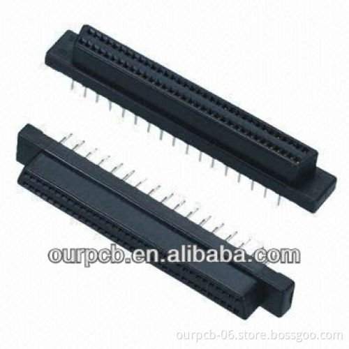 SCSI Female Connector, Black, LCP, Phosphor Bronze Contact Material